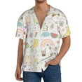 thumbnail image 1 of Cauagu Summer Rabbit Men's Short Sleeve Button Down Hawaiian Shirt for Men Bowling Shirts Casual Summer Beach Shirt,X-Large, 1 of 6