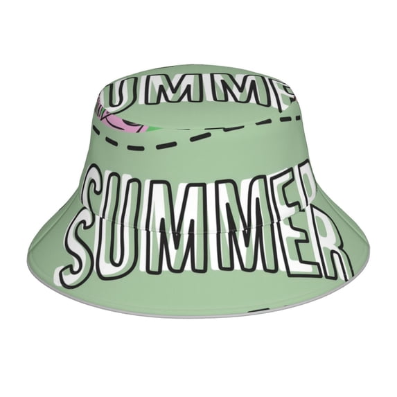Cauagu Summer for Unisex Bucket Hat,Outdoor Summer Beach Fishing Sun Hat Hot Summer Reflective Bucket Hat Fun Outdoor Vacation Hat for Men and Women
