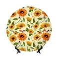 thumbnail image 1 of Cauagu Sunflowers And Butterflies Print Bone China Decorative Plate, Wall Mount Plate Holiday Decor Decorative Ceramic Plates with Stand Elegant Household Plates Decorative-8in, 1 of 6