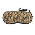 thumbnail image 1 of Cauagu Sunflowers Bee Pattern Unisex Glasses Case,Zipper Protective Fabric Sunglass Case with Clip Soft Case Horizontal Protective Pouch for Sunglasses Eyewear, 1 of 6
