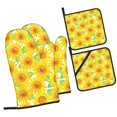 thumbnail image 1 of Cauagu Sunflowers2 Print Oven Mitts and Pot Holders 4 pcs Set,Extra Thicken Long Kitchen Oven Glove Potholders BBQ Gloves-Oven Mitts and Pot Holders(11 Inch), 1 of 6