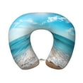 thumbnail image 1 of Cauagu Sunny Ocean Waves Pattern Travel Pillow Memory Foam, U-Shaped Neck Pillow Neck and Head Support Portable Travel Pillow Suitable for Planes & Trains, 1 of 8