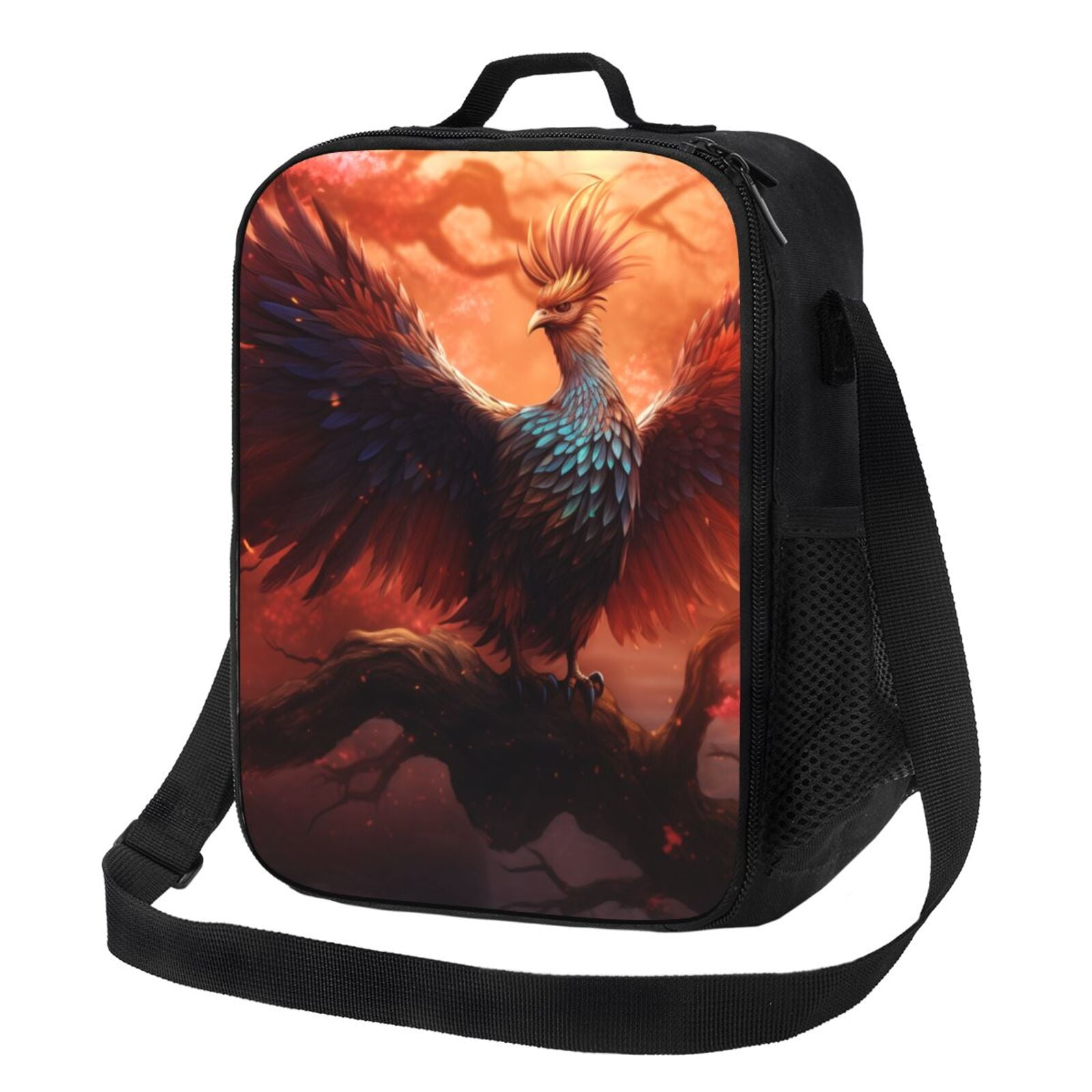 Cauagu Sunset Blossoms Phoenix Perch Insulated Lunch Bag Reusable