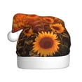 thumbnail image 1 of Cauagu Sunset Golden Sunflower Field for Adult Christmas Hat,1-Pack Xmas Holiday Hat Santa Hat for Women & Men Festive Headwear Accessories Fit for Christmas/New Year/Party, 1 of 6