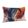thumbnail image 1 of Cauagu Sunset Ocean Watercolor Dolphin Print Pillow Covers with Envelope Closure,1PC Pillow Cases Decorative Pillow Case for Bed & Couch, Pillows Not Included-16"x24", 1 of 6