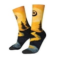thumbnail image 1 of Cauagu Sunset River Pine Trees Print Crew Socks for Women and Men,Adult Athletic Running Socks 1-Pair Sports Socks Work Gear Socks with Moisture Wicking, 1 of 6