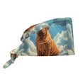 thumbnail image 1 of Cauagu Sunshine Cloud Bulldog Pattern 1 Pcs Working Caps,Adjustable Working Hats Elastic Scrub Hats Nurse Scrub Cap Nurse Hats Elastic Tie Back Hats Unisex,One Size, 1 of 7