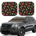 thumbnail image 1 of Cauagu Sweet Red Cherry Cauagu {designName} Print Foldable Car Windshield Sun Shade | Front Windshield Shade for Sun | Fits Small Sedans, Mini SUVs, Hatchbacks-Large, 1 of 6
