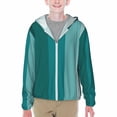 thumbnail image 1 of Cauagu Teal Color Print Sun Protection Jacket for Teen,Full-Zipper Long Sleeve Sun Shirts with Pockets UV Hoodie Shirts Outdoor Athletic Jacket-XX-Large, 1 of 7