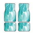 thumbnail image 1 of Cauagu Teal Turquoise 1 Pattern Car Floor Mat Set of 4,Car Carpet Mats Car Mats with Anti-Slip Backing & Driver Heel Pad Universal Fit for Cars/Trucks/SUV/Vans, 1 of 6