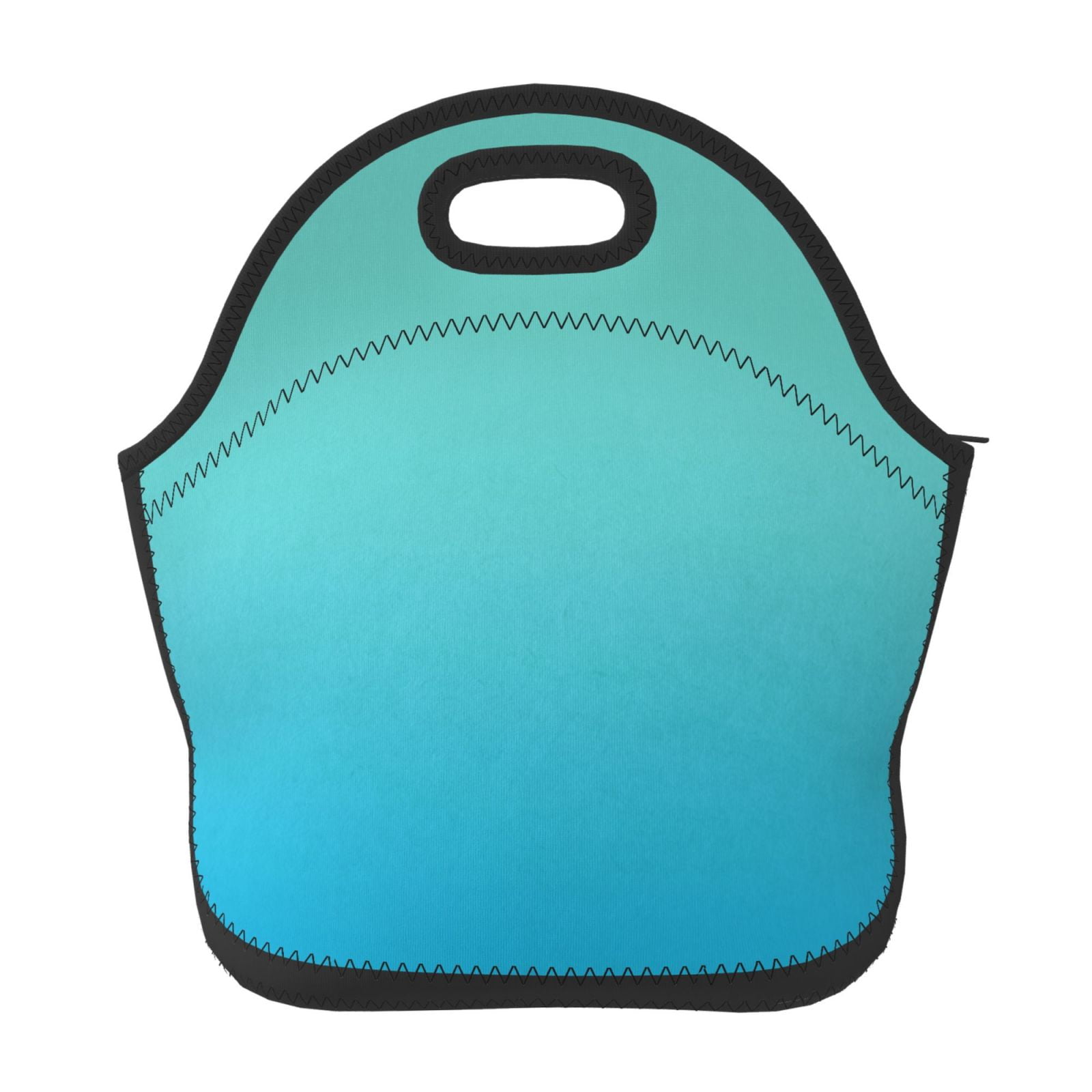 Cauagu Teal Turquoise Print Insulated Lunch Box,Lunch Tote Lunch Bag ...
