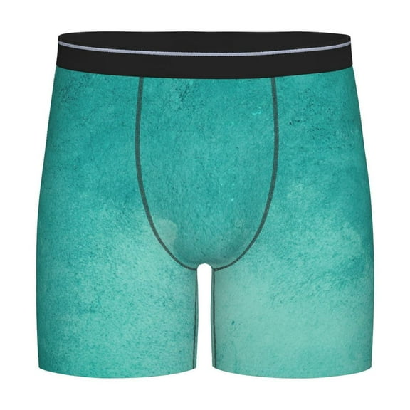 Cauagu Teal Turquoise1 Print Men's Boxer Briefs, Funny & Cute Underwear Elastic Waistband Briefs Ideal Gift for Men,1-Pack
