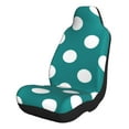 thumbnail image 1 of Cauagu Teal And White Polka Dot Print Car Seat Covers,Universal Automotive Seat Covers Car Seat Protectors Easy to Install Car Cover Car Accessories Auto rucks Van & SUV-2 PCS, 1 of 9