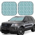 thumbnail image 1 of Cauagu Teal turquoise shell Cauagu {designName} Print Foldable Car Windshield Sun Shade | Front Windshield Shade for Sun | Fits Small Sedans, Mini SUVs, Hatchbacks-Small, 1 of 6