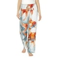 thumbnail image 1 of Cauagu Three Goldfish Watercolor Splash Pajama Pants for Women Loose Fit Wide Leg Trouser Pants Casual Elastic Waist Drawstring Lounge Pants, 1 of 6