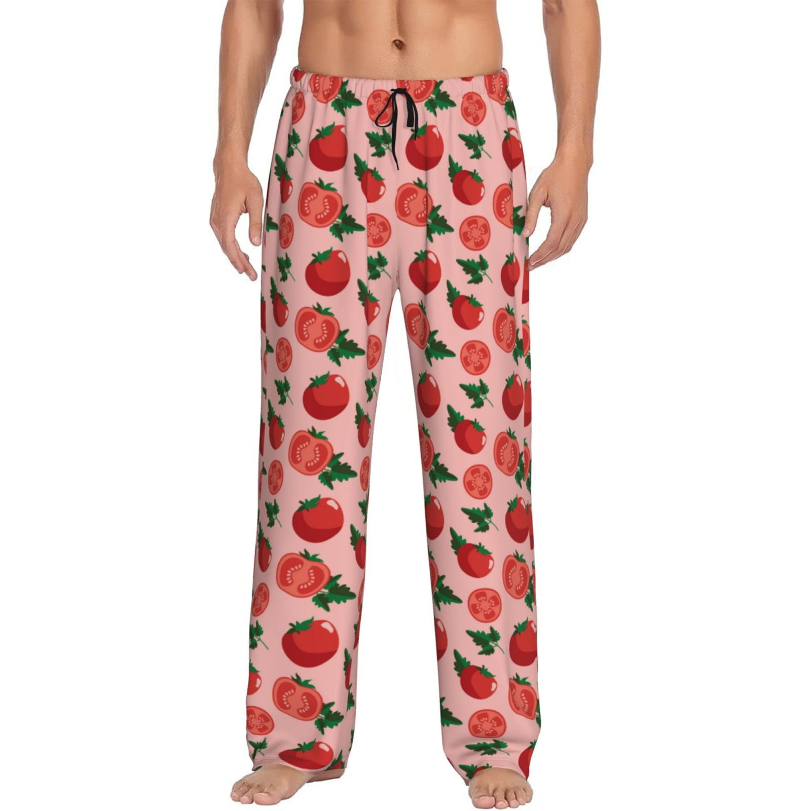 Cauagu Tomatoes Mens Pajama Pants Sleep & Lounge Pants,PJ Bottoms with
