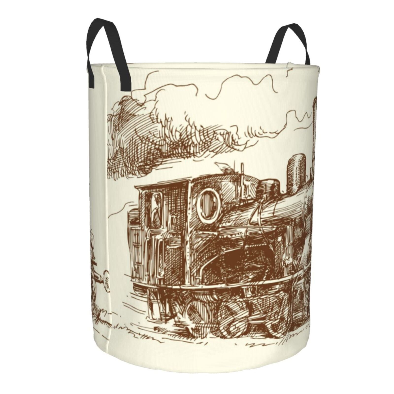 Cauagu Train for Laundry Basket,Collapsible Organizer Basket for