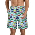 thumbnail image 1 of Cauagu Transport Print Men's Swim Trunks,Hawaiian Bathing Suit Swimsuits Beach Shorts with Pockets for Men Quick Dry Swimming Board Shorts-3X-Large, 1 of 6