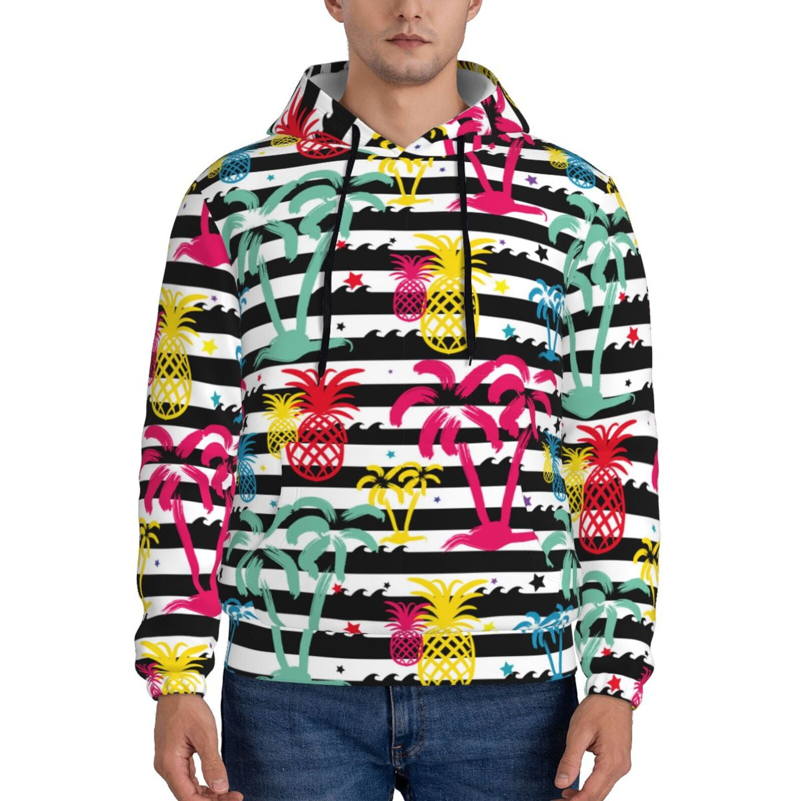 Aztec Hawaiian Pineapple Print Men's Hoodie main image 1