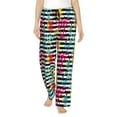 thumbnail image 1 of Cauagu Trendy Colorful Pineapples Pajama Pants for Women Loose Fit Wide Leg Trouser Pants Casual Elastic Waist Drawstring Lounge Pants, 1 of 6