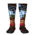 thumbnail image 1 of Cauagu Tropical Beach Candlelight Print Women's Men's Ankle Socks 1-pack Casual Athletic Socks for Unisex Adult Moisture-Wicking Socks for Daily Wear/Running/Sport, 1 of 1