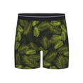 thumbnail image 1 of Cauagu Tropical Palm Leaves Fern Leaf Print Men's Boxer Briefs, Funny & Cute Underwear Elastic Waistband Briefs Ideal Gift for Men,1-Pack, 1 of 7