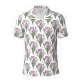 Cauagu Tulips Flowers Print Men's Polo Shirts, ShortSleeve Polo Shirts