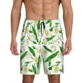 thumbnail image 1 of Cauagu Tulips Flowers Print Pajama Bottoms for Men Sleep Pajama Shorts Elastic Waistband Sleep Pajama Short Men's PJ Shorts -Small, 1 of 6