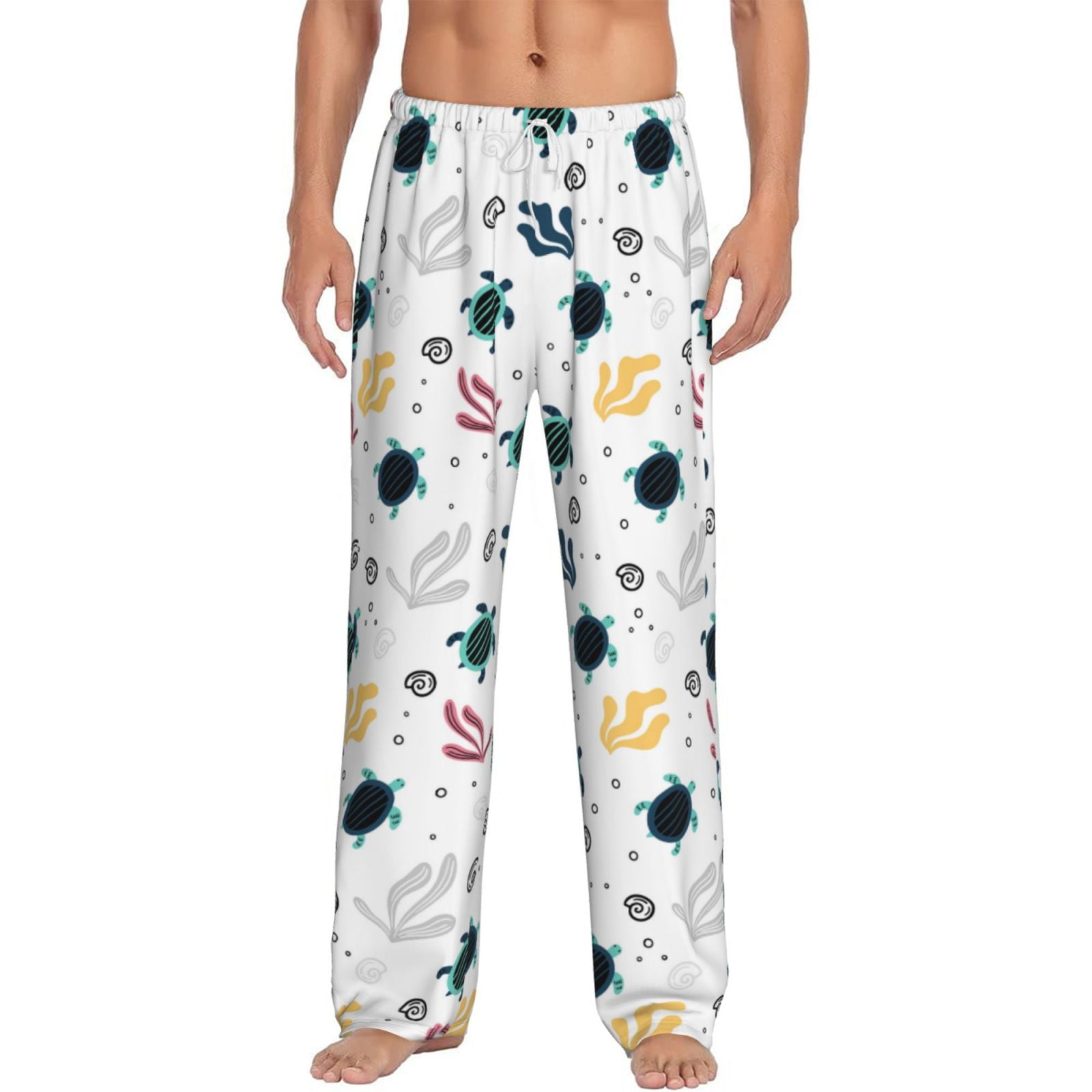 Cauagu Turtles And Corals Mens Pajama Pants Sleep & Lounge Pants,PJ