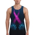 thumbnail image 1 of Cauagu Two Human Hands are Holds Ribbon Awareness Print Men's Sleeveless Muscle Shirts,Tank Tops Quick Dry Workout Tank Top Gym Muscle Tee Fitness Bodybuilding T Shirt for Men-Medium, 1 of 7