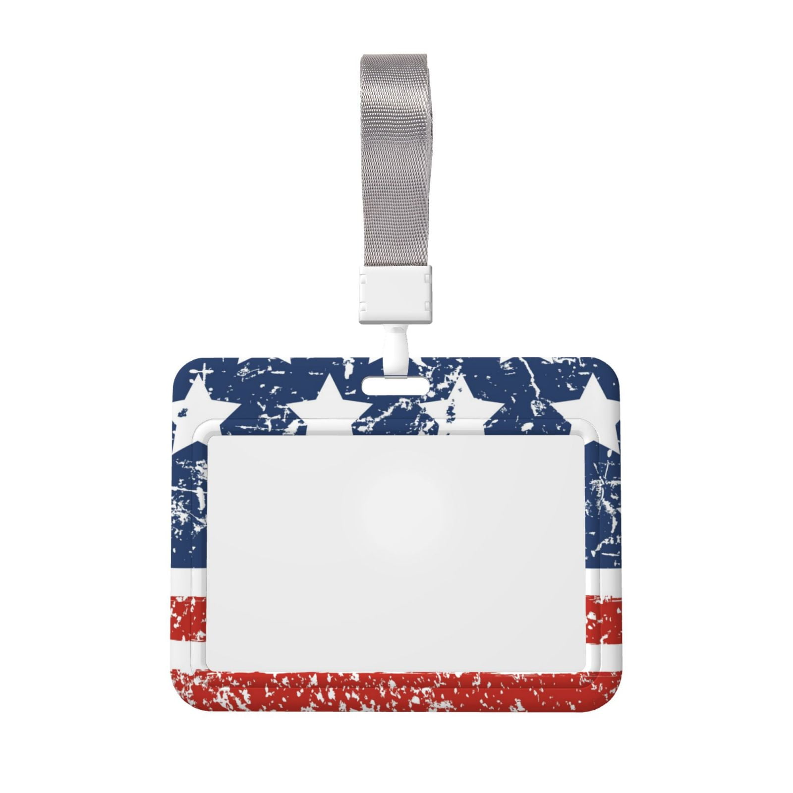 Cauagu USA Colors Stripes1 for ID Badge Holder,Badge Holder with ...