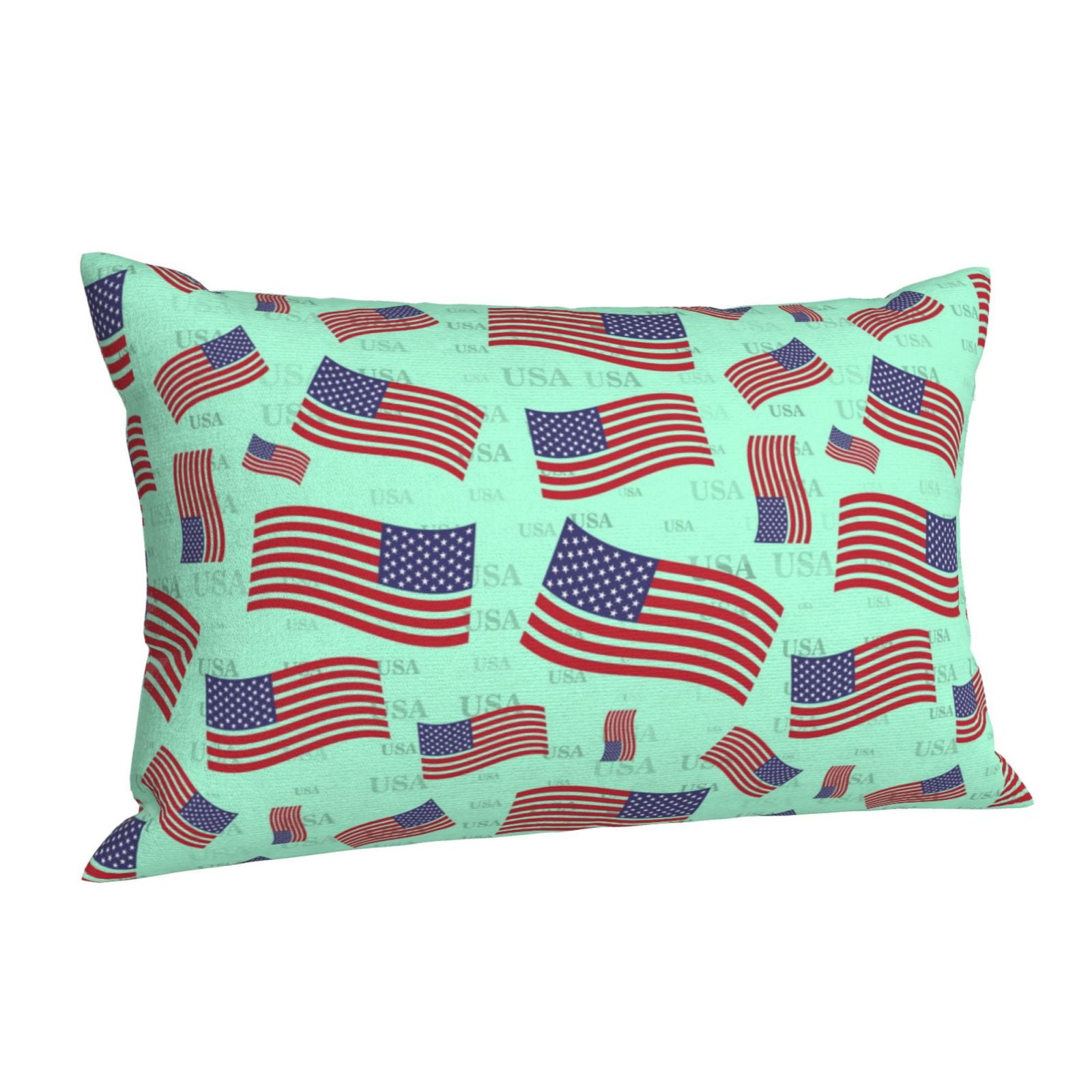 Cauagu Usa Flag Print Pillow Covers with Envelope Closure,1PC Pillow