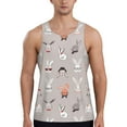 thumbnail image 1 of Cauagu Various Rabbits Print Men's Sleeveless Muscle Shirts,Tank Tops Quick Dry Workout Tank Top Gym Muscle Tee Fitness Bodybuilding T Shirt for Men-4X-Large, 1 of 7