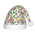 thumbnail image 1 of Cauagu Vector Mexican Otomi Style Bright Pattern Christmas Hat for Kids,Xmas Holiday Hat Santa Hat for Boys & Girls Festive Headwear Accessories for Christmas/New Year/Holiday, 1 of 6