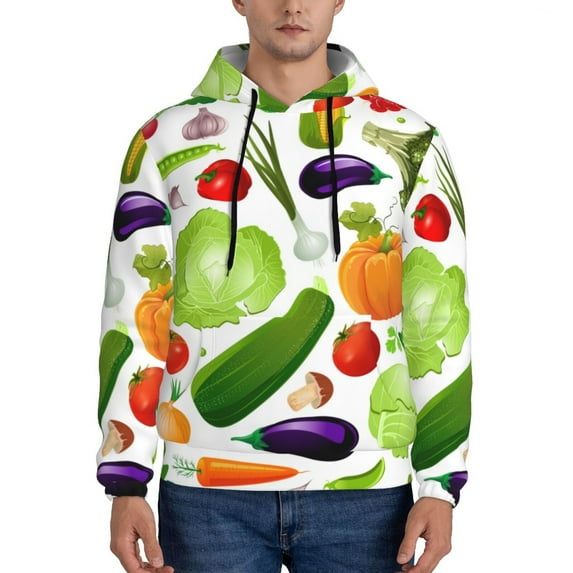 Cauagu Vegetables2 for Men's Pullover Hooded Sweatshirt Athletic Casual Hoodie Aautumn Hoodie Sweatshirt for Men Pullover Casual Hooded Sweatshirt-Small