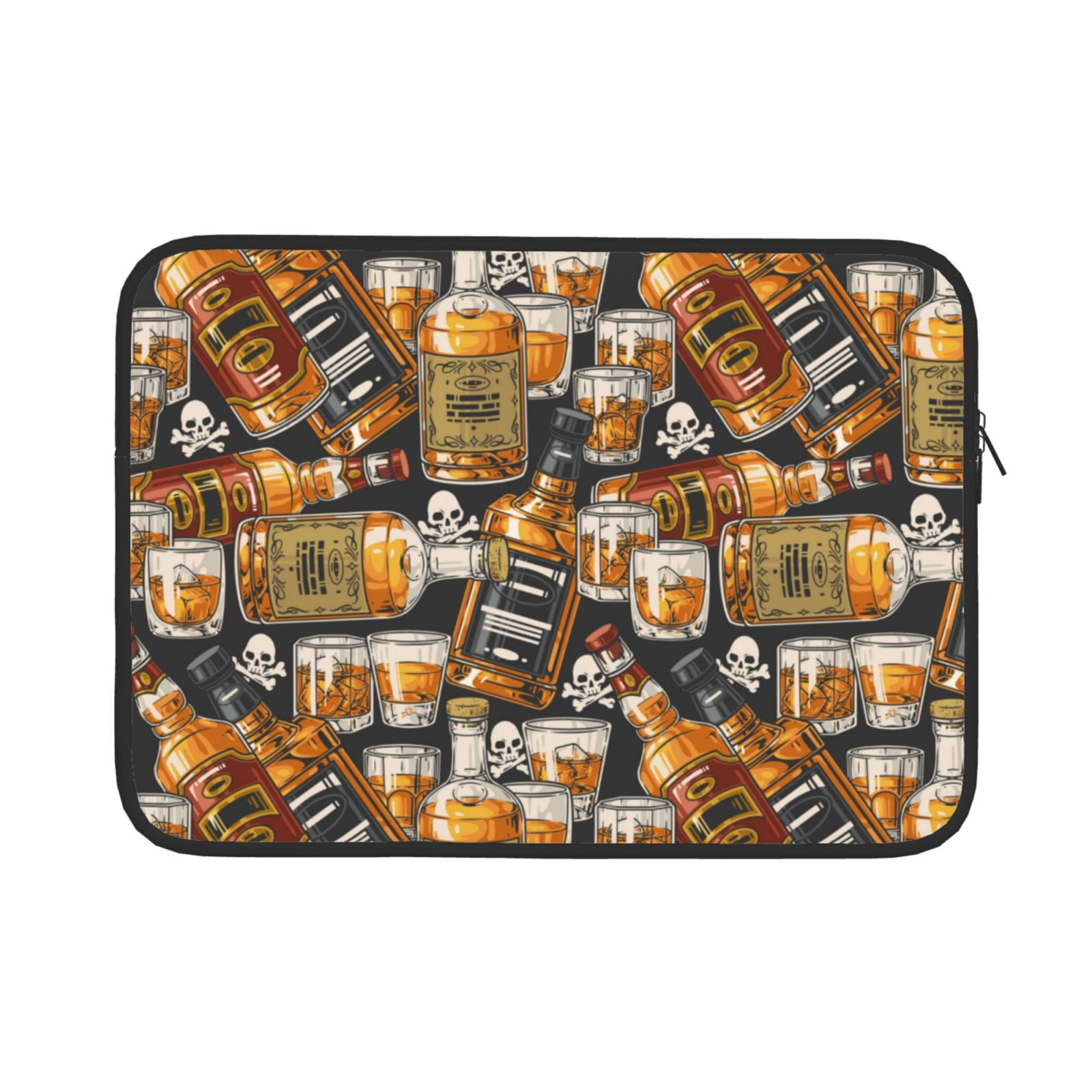 Cauagu Vintage Bottles Print Laptop Sleeve Case Laptop Cover Portable Laptop Sleeve Briefcase