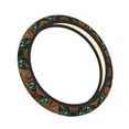 thumbnail image 1 of Cauagu Vintage Butterfly Green Print Car Steering Wheel Cover - Universal Car Accessory for Diverse Cars for Steering Wheel with a Diameter of 14.5"-15", 1 of 7