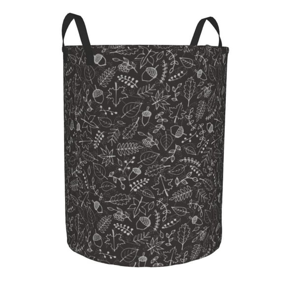 Cauagu Vintage Sketch Autumn Plants for Laundry Basket,Collapsible Organizer Basket for Storage Bin Toy Bins Gift Baskets Bedroom Clothes Children Nursery Hamper -Medium