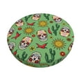 Cauagu Vintage Sugar Skull Print Round Stool Covers,Seat Cushion for