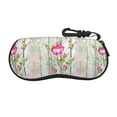 thumbnail image 1 of Cauagu Vintage Wood with Floral Pattern Unisex Glasses Case,Zipper Protective Fabric Sunglass Case with Clip Soft Case Horizontal Protective Pouch for Sunglasses Eyewear, 1 of 6