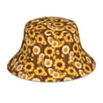 thumbnail image 1 of Cauagu Vintage Wood Grain Sunflower A for Unisex Bucket Hat,Outdoor Summer Beach Fishing Sun Hat Hot Summer Reflective Bucket Hat Fun Outdoor Vacation Hat for Men and Women, 1 of 6