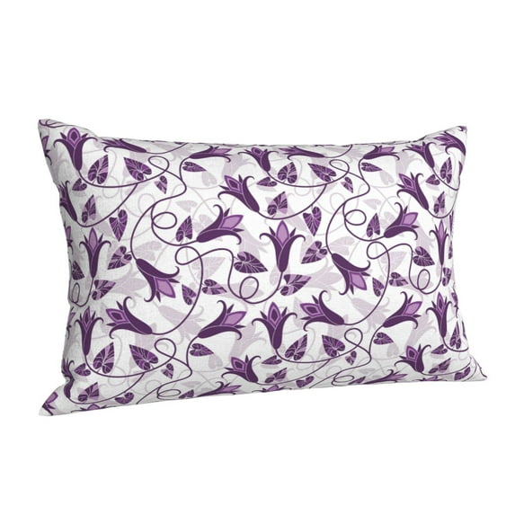 Cauagu Violets Flowers Print Pillow Covers with Envelope Closure,1PC Pillow Cases Decorative Pillow Case for Bed & Couch, Pillows Not Included-20"x30"