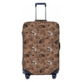 thumbnail image 1 of Cauagu Warm Coffee Pattern Print Travel Luggage Cover,Travel Dust-proof Suitcase Cover Softside Suitcase Protector for 18-32inch,Not Included Suitcase, 1 of 8