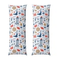 thumbnail image 1 of Cauagu Watercolor Nautical for Long Body Pillowcase 1 PCS,Soft Long Pillow Cover Decorative Pillow Case Hidden Zipper Closure Pillowcase,NOT Included Pillow (20'' x54''), 1 of 7