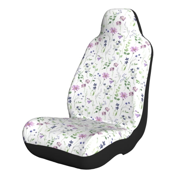 Cauagu Watercolor Wildflower Print Car Seat Covers,Universal Automotive Seat Covers Car Seat Protectors Easy to Install Car Cover Car Accessories Auto rucks Van & SUV-1