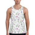 thumbnail image 1 of Cauagu Watercolor Wildflower Print Men's Sleeveless Muscle Shirts,Tank Tops Quick Dry Workout Tank Top Gym Muscle Tee Fitness Bodybuilding T Shirt for Men-XX-Large, 1 of 7