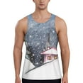 Cauagu Watercolor Winter Landscape For Christmas Print Men's Sleeveless