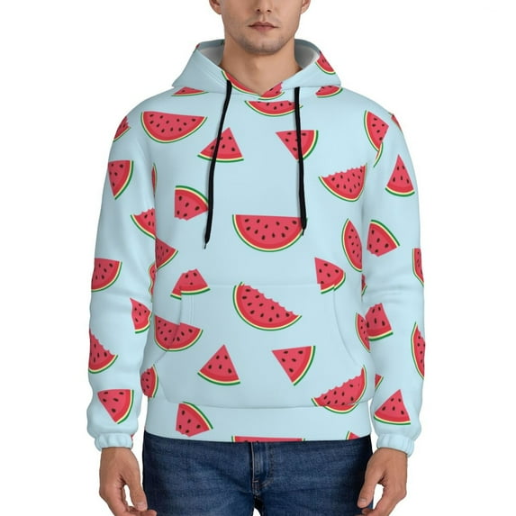 Cauagu Watermelon for Men's Pullover Hooded Sweatshirt Athletic Casual Hoodie Aautumn Hoodie Sweatshirt for Men Pullover Casual Hooded Sweatshirt-XX-Large