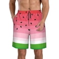 thumbnail image 1 of Cauagu Watermelon Print Men's Swim Trunks,Hawaiian Bathing Suit Swimsuits Beach Shorts with Pockets for Men Quick Dry Swimming Board Shorts-X-Large, 1 of 6