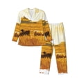 thumbnail image 1 of Cauagu Western Cowboy Ranch Print Men's Long-Sleeve Pajama Set,Soft Button-Front 2Pjs for Men Long Sleeve Men’s Sleepwear-X-Large, 1 of 7